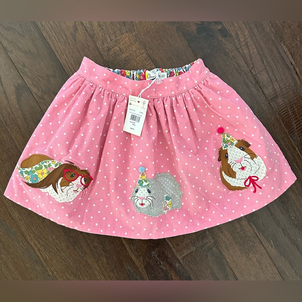 NWT Mini Boden Guinea Pig Pink Skirt, size 4/5